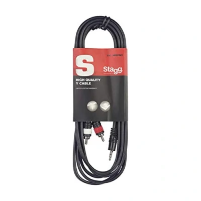 Image of Stagg SYC6/MPS2CM E 6 m 1x Mini Stereo Jack/2x RCA Male Y Splitter Cable