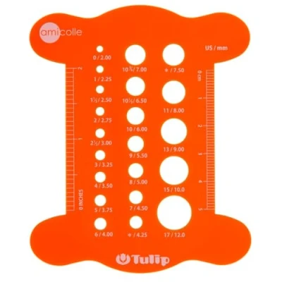 Image of Tulip Knitting Needle Gauge, Orange, One Size