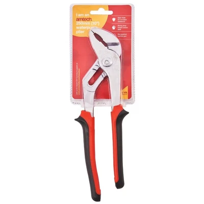 Image of Amtech B1340 250mm (10&quot;) Water Pump Pliers with Comfort Grip