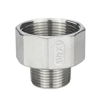 Image of 1pcs Pipe Fitting 1/4&quot; 3/8&quot; 1/2&quot; 3/4&quot; 1&quot; 1 BSP Female to Male Thread 304 Stainless Steel Socket Reducer Connector Adapter(1.5 3I4 BSP)