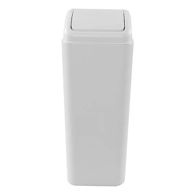 Image of Farmoon 14 L Slim Trash Bin with Swing Lid, Plastic Waste Paper Bins, Grey