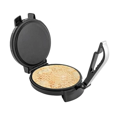 Image of 1200W Electric Roti Maker Chapati Machine, Crepe &amp; Pancake with Temperature Adjustable, Non stick Coating, Large Cooking Surface
