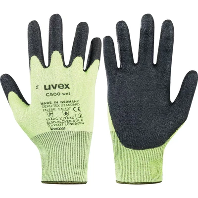 Image of uvex Cut Resistant Gloves, HPE Coated, Lime/Anthracite, Size 8