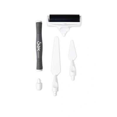Image of Sizzix Palette Knife &amp; Brayer Roller Craft Tool Set Painting for Pastes, Paints, Oil Acrylics More