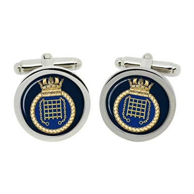Image of HMS Westminster, Royal Navy Cufflinks in Box