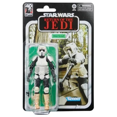 Image of Star Wars Hasbro The Black Series Biker Scout, Return of Jedi 6 Inch Action Figures, F7074, Multicolor