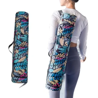Image of Oaygat Yoga Mat Bag Large Pilates with Carry Strap Sport Gym Carrier Full Zipper Luggage Exercise Bottle Pocket for Thick