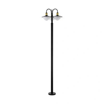 Image of EGLO Floor lamp, Alloy Steel Opal matt Glass, E27, 60 W, Black, Gold