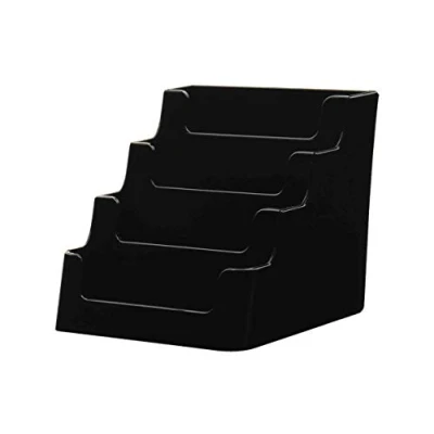 Image of Deflecto 4 Tier Pocket Landscape Business Card Holder Black