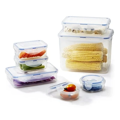 Image of 7pce container set Rectangular 3.9lt/2 x 800ml/2 350ml/Round 140ml &amp; 100ml