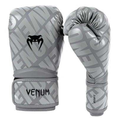 Image of Venum, Contender 1.5 XT Boxing Gloves, Unisex Adult, 10 Oz, Grey/Black