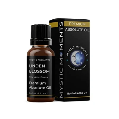 Image of Mystic Moments Linden Blossom Absolute Oil 5ml (Tilia Americana) Pure &amp; Natural for Skincare, Perfumery Aromatherapy