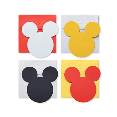 Image of American Greetings Blank Cards with Envelopes, Mickey Mouse (100 Count)