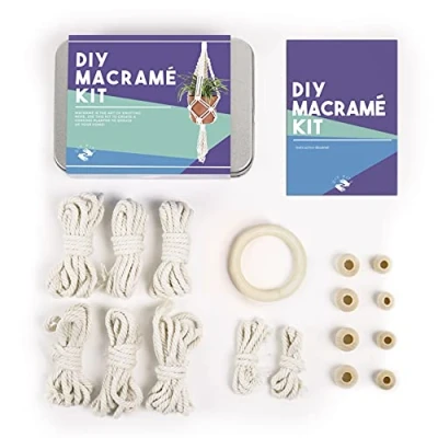 Image of Gift Republic DIY Personalised Macrame Kit Tin, White, One Size