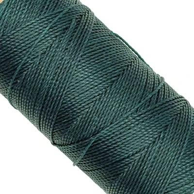 Image of Linhasita Waxed Thread 100 g / 170 m Polyester 1 mm Thick Macrame, 30 Colours Green Bottle