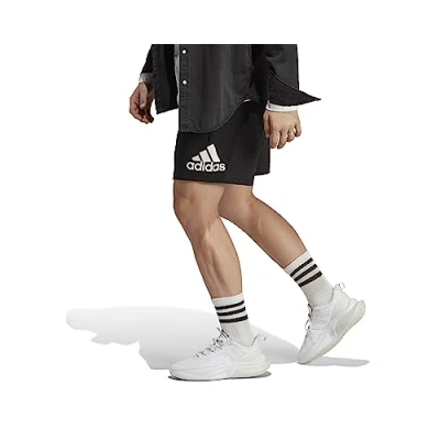 Image of adidas Sportswear Essentials LOGO Shorts, Men&#039;s, Size: Small, Black/white