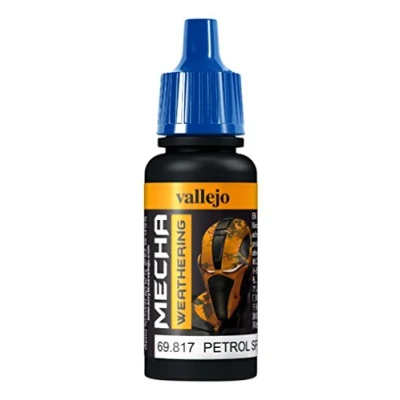 Image of Vallejo 17 ml &quot;AV Mecha Color&quot; Acrylic Airbrush Colour Gloss Petrol Spills