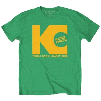 Image of Kaiser Chiefs Yours Truly Angry Mob T Shirt L Green