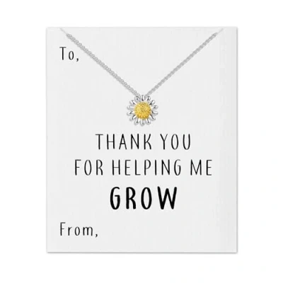 Image of Philip Jones Thank You for Helping Me Grow Daisy Necklace