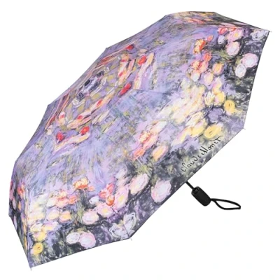 Image of VON LILIENFELD® Folding Pocket Umbrella Automatic Lightweight auto Open/closeTelescopic Motif Women Art Claude Monet: Waterlilies