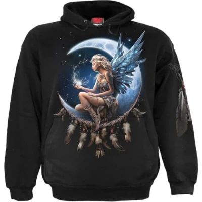 Image of Spiral Moon Fairy Hoody Black L