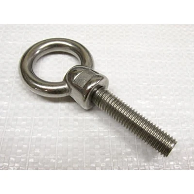 Image of M6 Long Shank Eye Bolt Stainless Steel (80MM Metric Thread Rope Cable Marine Grade)