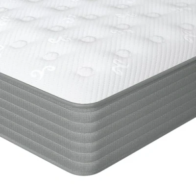 Image of Good Nite Double Mattresses 8 Inch 4FT 6 Hybrid Mattress with Comfort Memory Foam Individually Wrapped Pocket Sprung 4FT6 Medium Firm 7 Zone Orthopaedic 135x190x20cm