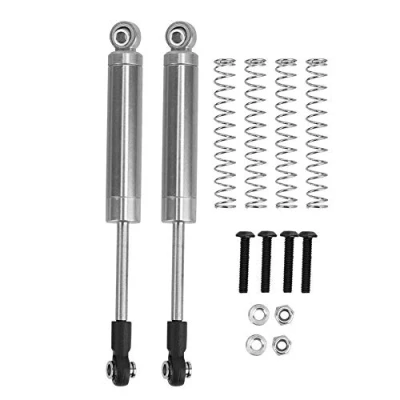 Image of VGEBY1 2pcs Spring Shock Absorber, Aluminium Alloy Absorber Damper Fit 102mm for RC Crawler(B117050S Silver)