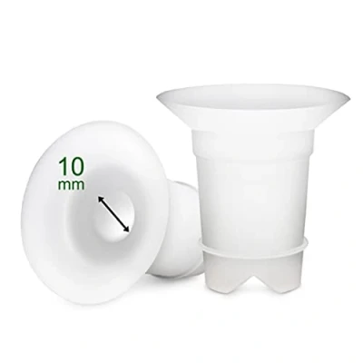 Image of Maymom Breast Pump Accessory Flange Inserts, 2 x 10mm, Compatible with Medela, Spectra, Freemie 25mm, Willow 24mm, Momcozy Wearable 24mm Cups, Bpa Free, Silicone