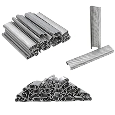 Image of Galvanised Fence Hog Rings Gun Manual C Type Clip Ring Pliers Kit Automatic Fencing Stapler for Wire Mesh Pet Cages Car Mattresses (300Pcs Rings)