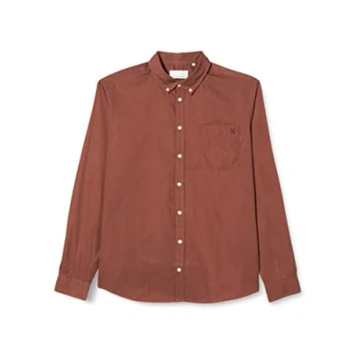 Image of CASUAL FRIDAY Men&#039;s Anton Bd Ls Lyocell Shirt, 181326/Nutmeg, S