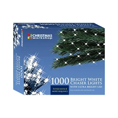 Image of Christmas Workshop White Ultra Bright LED String Chaser Lights 1000