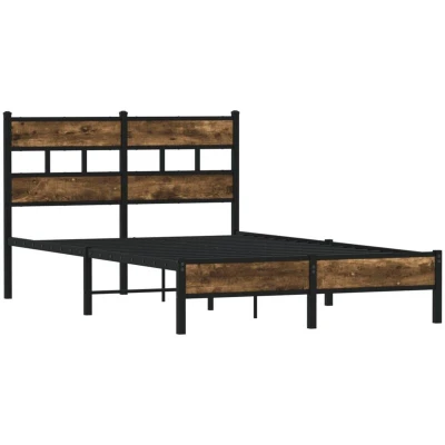 Image of vidaXL Bed Frame without Mattress with Headboard Sonoma Oak 120x200 cm
