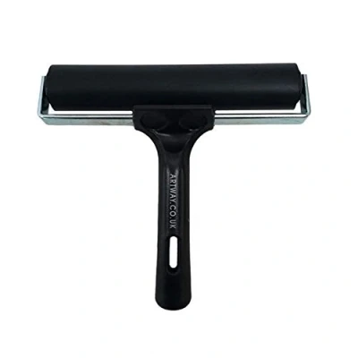 Image of Artway Rubber Inking/Lino Brayer Roller 15cm Black Ideal for Printmaking/Lino Printing