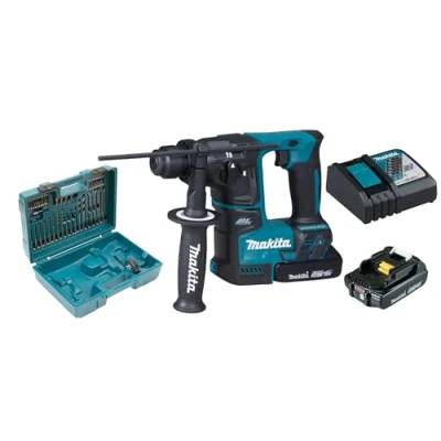 Image of Makita DHR171RAX3 Cordless Hammer Drill for SDS Plus 18 V / 2.0 Ah, 2 Batteries + Charger Accessories in Transport Case