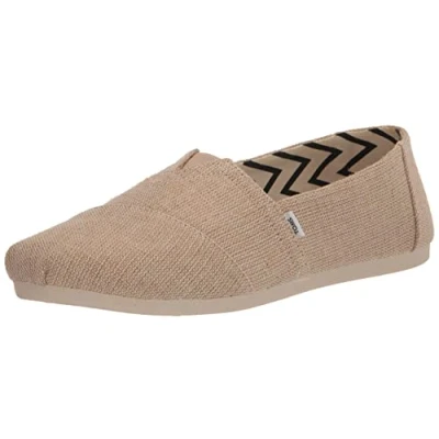 Image of TOMS Women&#039;s Alpargata Heritage Canvas Loafer Flat, Natural, 9 UK