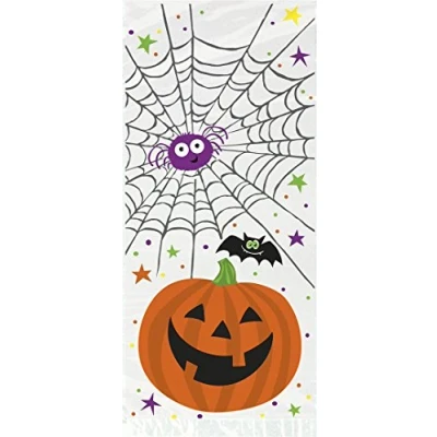 Image of Unique Party 47437 Cellophane Pumpkin Pals Halloween Bags, Pack of 20