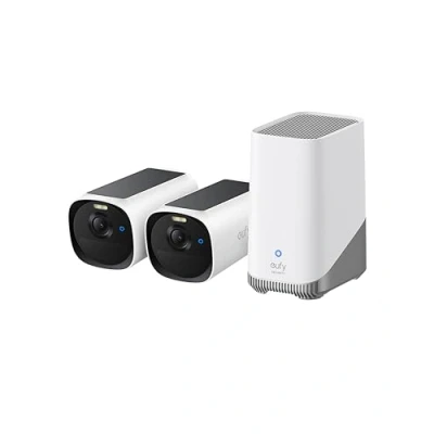 Image of eufy Security eufyCam E40 2 Cam Kit (HomeBase S380) Solar Camera Outdoor Wireless, 2K Resolution, MaxColour Night Vision, HomeKit Compatible, Expandable Local Storage, No Monthly Fee
