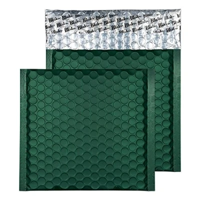 Image of Blake Purely Packaging CD 165 x mm Matt Metallic Padded Bubble Envelopes Peel and Seal (MTBRG165) British Racing Green Pack of 100