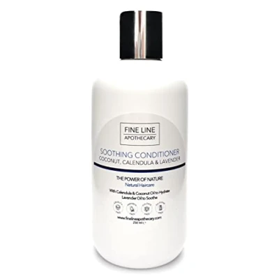 Image of Fine Line Apothecary Soothing Conditioner 99% Natural Coconut, Calendula, Lavender. No Sulfates/Parabens/Silicones, pH 5.5, Sensitive Skin. 250ml