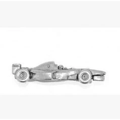 Image of Gift Boxed Pewter F1 Racing Car Badge pin or Brooch for Scarf, Tie, Hat, Coat Bag