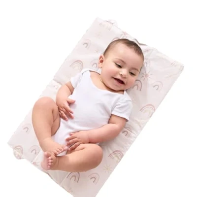 Image of Portable Nappy Changing Mat Travel Baby Change Mat, Tiny to Tots, Wipe Clean Material, Foldable Padded BPA Free 0M+ Lightweight Cream Colour for Babies
