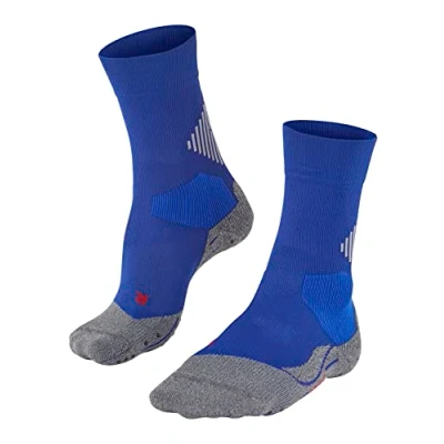 Image of FALKE Unisex 4 GRIP Stabilizing U SO Functional Yarn For Maximum Speed 1 Pair Socks, Blue (Blue 6449), 2.5 3.5