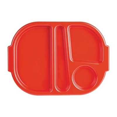 Image of Olympia Kristallon Food Compartment Tray Small Red (Pack 10)