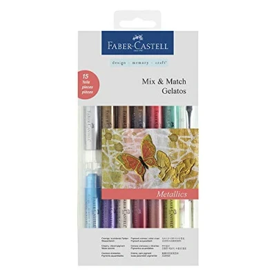 Image of Faber Castell Gelatos Mix and Match Crayon Metallic Set of 12