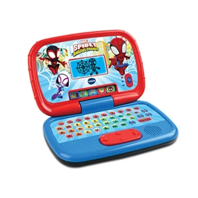 Image of VTech Spidey and His Amazing Friends: Learning Laptop, Interactive Educational Toy for Kids, Learn Letters, Words &amp; Counting, Gift Spiderman Fans Age 3, 4, 5, 6 Years, English Version