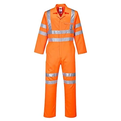Image of Hi Vis Poly cotton Coverall RIS (Orange) Large