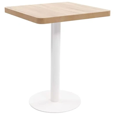 Image of vidaXL Bistro Table Light Brown 60X60 cm MDF