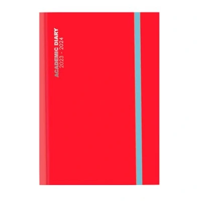 Image of 2023 24 A5 Day to View Page Diary Academic Pink Case binding Full Daily