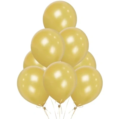 Image of 100pcs Plain 12&quot; Gold Helium Quality Latex Balloons Birthday Wedding Anniversary Christening Christmas Communion Party Decoration Baloon